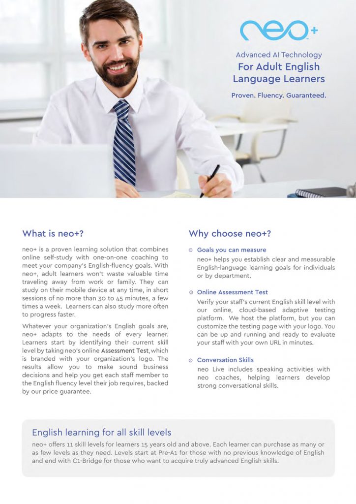 neo Course Leaflets Neo English Solutions